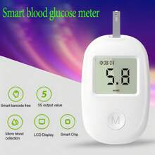 Portable Blood Glucose Meter Glucometer Kit Code Free Diabetes Test 50pcs Strips With Lancets Medical Blood Sugar Mg/Mmol - White - View 4