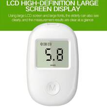 Portable Blood Glucose Meter Glucometer Kit Code Free Diabetes Test 50pcs Strips With Lancets Medical Blood Sugar Mg/Mmol - White - View 3