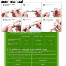 Portable Blood Glucose Meter Glucometer Kit Code Free Diabetes Test 50pcs Strips With Lancets Medical Blood Sugar Mg/Mmol - White - View 6