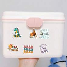 50张卡通阅读贴纸，适用于书籍、Kindle、黑胶唱片、水瓶、吉他、行李箱、手机、笔记本电脑，是绝佳的礼品。 - 彩色 - 查看 7