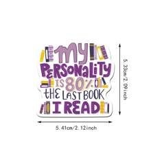 50张卡通阅读贴纸，适用于书籍、Kindle、黑胶唱片、水瓶、吉他、行李箱、手机、笔记本电脑，是绝佳的礼品。 - 彩色 - 查看 3