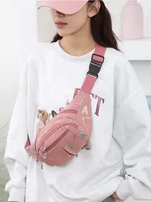 Bolsa de cintura multifuncional y de gran capacidad, resistente al agua, unisex, duradera para uso empresarial y en sitios de construcción (patrón cortado al azar) - Multicolor - Ver 4