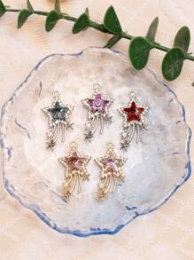 10pcs Fashionable Star Shaped Zinc Alloy Pendant For Jewelry Making DIY