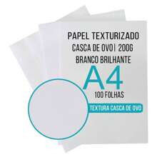 Eggshell Textured Paper 200g A4 Glossy White With 100 Sheets Masterprint - trắng - Xem 1