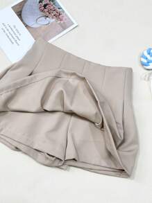 Fashion Shorts Ruffle Tailored Fabric - Apricot - View 3