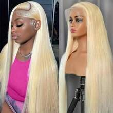 613 13x6 Lace Front Wig Human Hair Blonde 13X6 HD Transparent Lace Front Wigs Human Hair 200% Density Blonde Wig Human Hair 613 HD Straight Lace Frontal Wigs Human Hair - S613 - 查看 4