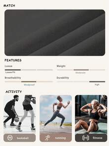 UZISER 休闲学院风宽松防风男士个性化图案斜插手口袋落肩套头连帽衫 - 深灰色 - 查看 8