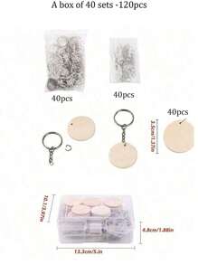 10/20/30/40/50 套（或一袋 30/60/90 件）和 1 盒/150 件木制钥匙扣制作套件，DIY 木制吊坠带钥匙圈，珠宝制作配件，钥匙扣配件汽车配件包魅力学校可爱哥特 Y2k 万圣节配件教师节 - 杏色 - 查看 16