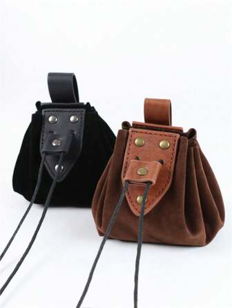 1 件海盗维京复古中世纪艺术抽绳腰包男女服装复古角色扮演派对真实角色扮演游戏万圣节