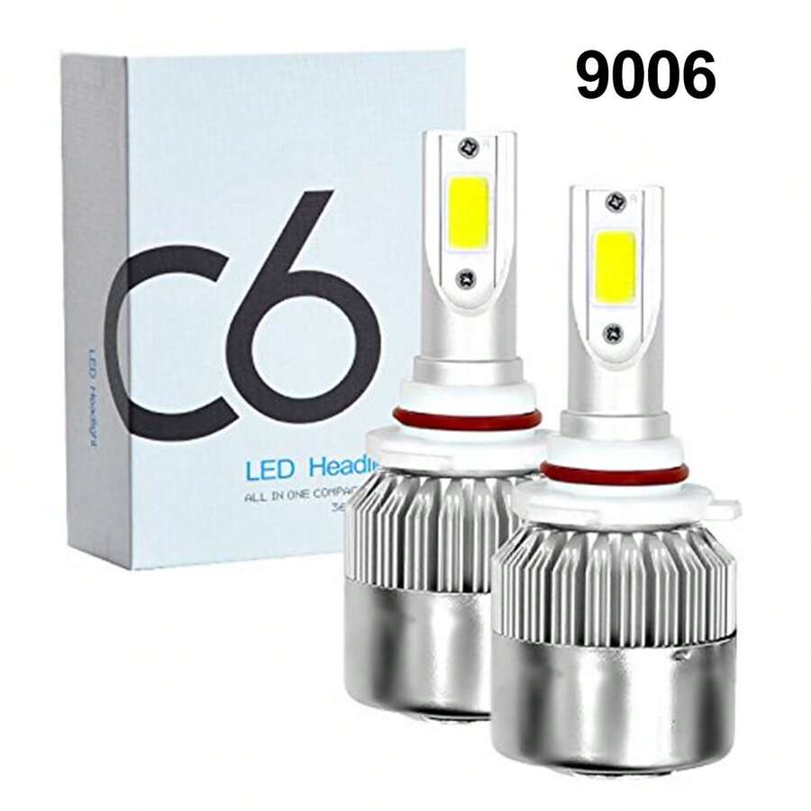 LED Headlight Bulb Car Light 8000lm 72w 6000k - 9006 - View 1
