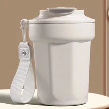 Tasse à café octogonale minimaliste, gobelet isotherme en acier inoxydable avec couvercle, design portable pour le bureau/usage occasionnel, retour à l'école
