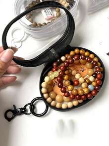 2 个充电器收纳袋、数据线收纳盒、便携式耳机收纳盒、透明便携式旅行收纳盒，用于数据线、耳机等（黑色、白色）便携式户外耳机收纳袋、多功能收纳袋、充电器收纳袋、单拉链密封防尘收纳盒 - 彩色 - 查看 11