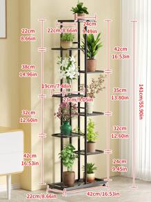 植物架花盆架子植物架子金属分层植物架室内可放置多种植物客厅植物架家居装饰园艺用 - 白色 - 查看 2