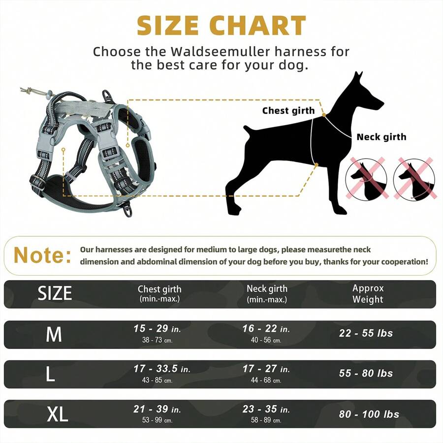 Harnais tactique pour chien, harnais de gilet militaire réglable