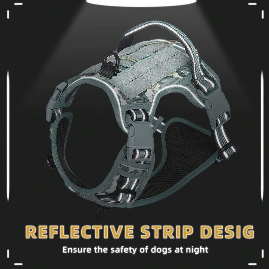 Harnais tactique pour chien, harnais de gilet militaire réglable