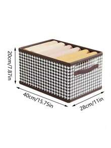 1 Pack - 1pc/2pcs/3pcs Bedroom Clothes Storage Basket, Pants Storage Organizer, Household Closet Clothes Organizer Basket, Household Garment Storage Box, Fabric Drawer Type Clothes, Pants Organizer Storage Box Drawer Wardrobe Organizer Closet Storage Quilted Bag Under Bed Organizer Box Drawer/Wardrobe Organizer/Closet Storage Clothes For Home Bedroom/Back To School/Dorm/For Sundries/Underwear/Bra/Clothes/Lingerie/Panties/Pants/Jeans/Socks/T-Shirt/Dress/Shoes/Foldable 6/7/11 Grids/Packing Essentials/Cover For Clothes Storage - Black and White - View 3