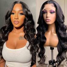 Wavy Human Hair Wig 13x4 13x6 Lace Frontal Wig Brazilian Hair Wig Pre Plucked Baby Hair Transparent Natural Wig 180% Density Bling Hair