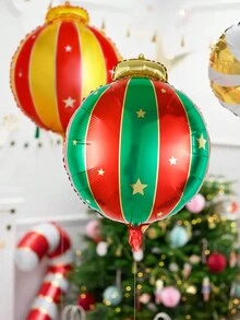 6 quả bóng bay lá nhôm treo Giáng sinh lớn màu đỏ và xanh lá cây, dùng để trang trí tiệc Giáng sinh, đồ trang trí cây thông Noel, đồ dùng tiệc năm mới theo chủ đề mùa đông, đồ trang trí treo trong nhà ngoài trời, Giáng sinh - Xem 7