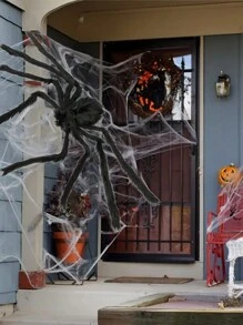 1pc Halloween Realistic Hairy Spider Decoration Collection, Giant Spider Prop For Indoor/Outdoor/Yard/Patio/Windows, Creepy Decoration,Christmas