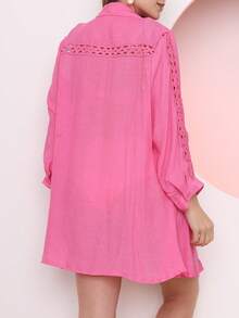 MANGGA LONGGA CHAMISE BEACH COVER - 玫紅色 - 查看 4