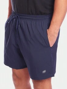 Kit 3 男友款百慕大短裤 男士 Tactel Mauricinho 纯色海滩夏季海军蓝/灰色 - 彩色 - 查看 3