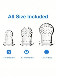 4Pcs Baby Toddler Fruit Vegetable With Handles Perfect Food Supplement Food Feeder With 3 Different Size Pacifier Tips Cartoon Pig Shape Teether