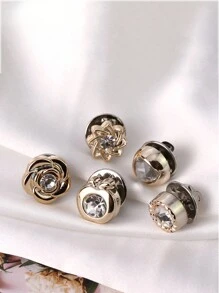 10pcs Women's Anti-Expose Brooch For Clothes Decoration With Hidden Button On Shirt Collar Casual Dress Accessories Pin For Clothes Bag Charm Backpack For School Office Accessories Shirts Jacket Jewelry Christmas Halloween Clothes Pin Funny Cute Teacher Gifts