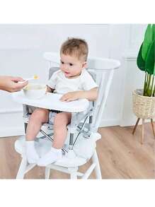 Toddler Travel Booster Seat, Compact Folding Eating Camping Beach Lawn Chair With Removable Tray Indoor Outdoor