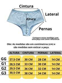 Kit Of 10 Rebeca Panties With High Waist, Wide Side, Double Flap Plus Size - Multicolor - View 9
