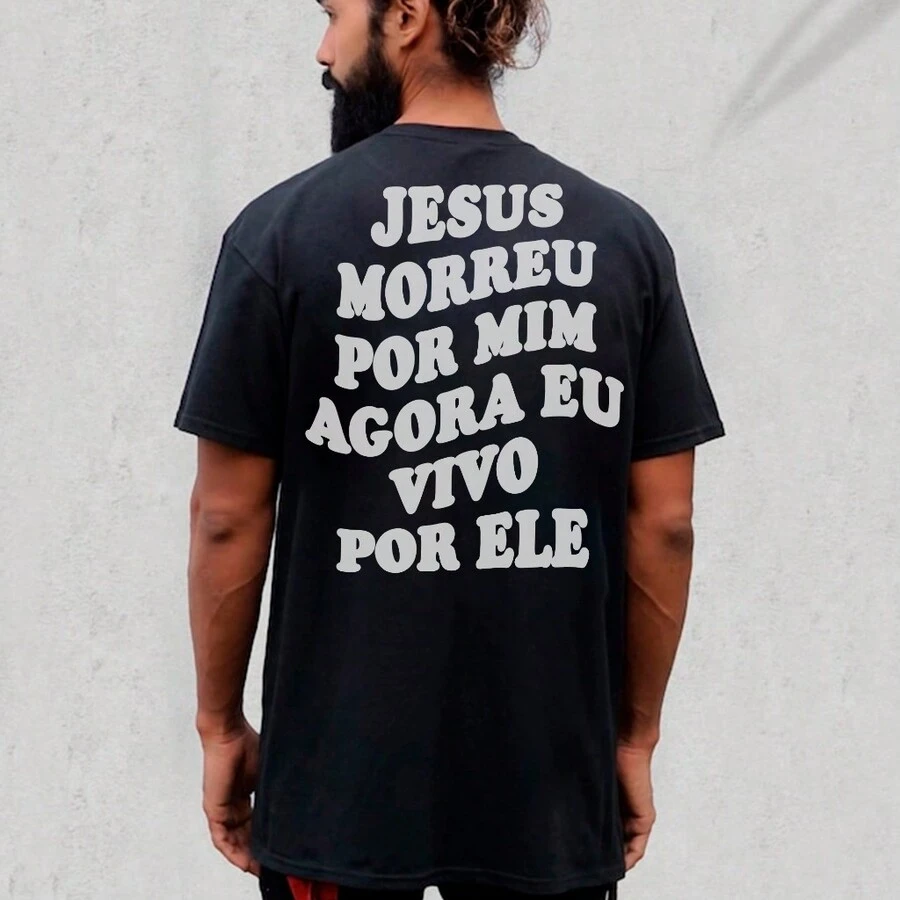 Jesus Died For Me Gospel Religious Unisex T-Shirt 100% Cotton New Release Shipping Various Colors!! - màu đen - Xem 1