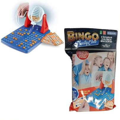 Loja Megalomania Jogo Bingo Brinquedo Globo Giratório Com 48 Cartelas 90 Bolinhas Infantil Família Divertido Evento Festa