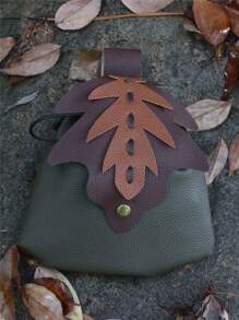 中世纪文艺复兴 PU 皮革叶腰包袋徒步旅行包可折叠包维京服装配件角色扮演万圣节 - A - 查看 6