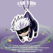 'GOJOSENSEI&SUKUNA'图案汽车空气清新剂汽车香薰汽车后视镜挂饰，汽车内饰装饰吊坠，衣柜香薰，圣诞节送给朋友的创意礼物