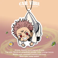 'GOJOSENSEI&SUKUNA'图案汽车空气清新剂汽车香薰汽车后视镜挂饰，汽车内饰装饰吊坠，衣柜香薰，圣诞节送给朋友的创意礼物