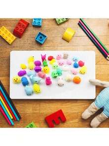 随机款式 Squishy Squishies，卡通可爱 Squishy 玩具，迷你减压挤压玩具 - 彩色 - 查看 6