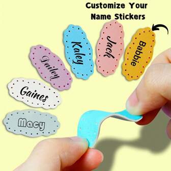 12/24/36/48/96 Ps Custom Name Tags - Personalized Clothing/Hats/Backpacks/Blankets/Socks And Other Exquisite Embroidered High-Quality Accessories - Durable, Washable, And Fade Resistant Artificial Leather Tags - Versatile Leather Accessories,