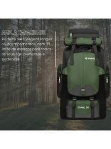 Mochila Cargueira Camping Travessia Trilha Impermeável 80l