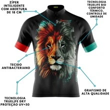 男友风格 男士骑行服 Bike Pedal Pro Tour Lion Of Judah 带口袋 防紫外线 50+ - 黑色 - 查看 3