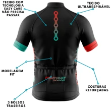 男友风格 男士骑行服 Bike Pedal Pro Tour Lion Of Judah 带口袋 防紫外线 50+ - 黑色 - 查看 4