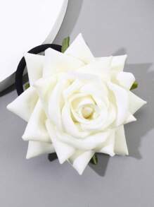 Flower Decor Hair Tie Elegant ,Beach Outfit,Beach Hair Floral Accessories,Beach Vacation Ponytail Holders Hair Elastics Hair Rubber Bands Scrunchies Hair Rope Elastic Hair Tie ,Head Piece - Multicolor - View 9