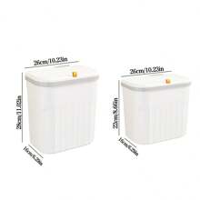 Cubo de basura de cocina montado en la pared con tapa, basurero de baño, cesta de papel para la sala de estar, papelera para puerta de armario, almacenamiento de basura, camping, fiesta, decoración de habitación, sala de estar, baño, suministros de cocina, decoración del hogar, regalos de Navidad, regalos para el hogar, decoración de habitación