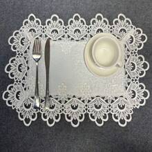 1 件长方形白色桌旗、家居装饰、优雅餐具、早餐/咖啡垫、圣诞节节日桌旗、婚礼派对节日桌面装饰 - 白色 - 查看 19