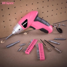 Electric Screwdriver 27pc 3.6V Pink USB Small Power Screwdriver Set. Cordless Screwdriver & Rechargeable Screwdriver With Driver Bit Set - Black - View 2