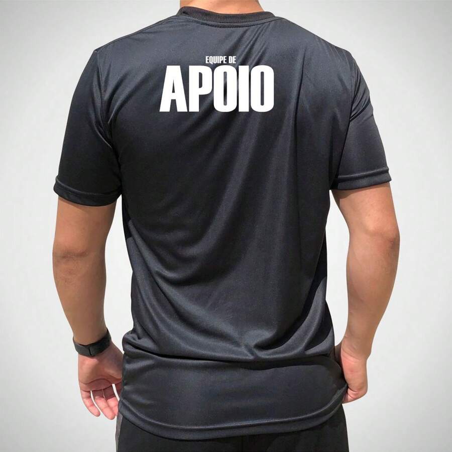 Dryfit Long Sleeve T-Shirt "APOIO" For Event Professionals - Work Uniform - 黑色 - 查看 1