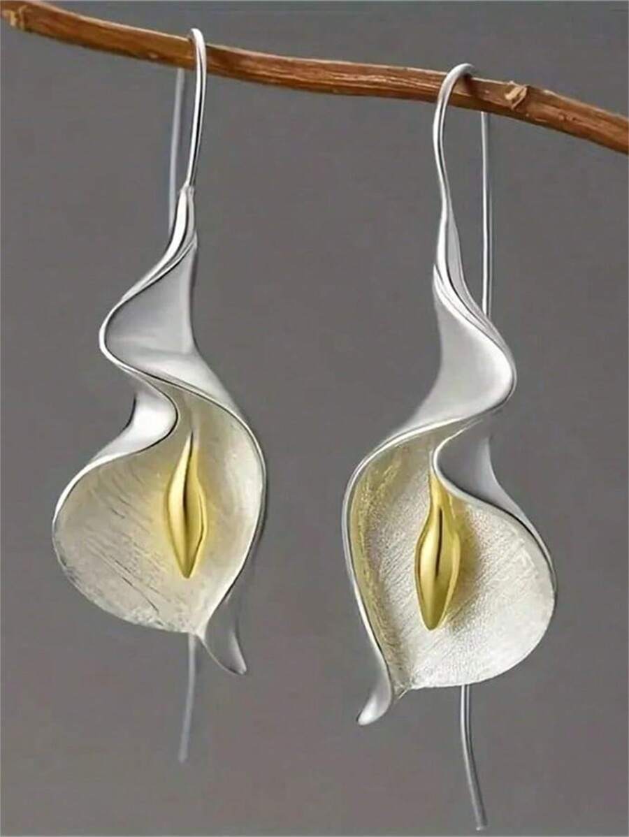 1 paire de boucles d"oreilles crochet style bohème à fleurs pour femme, bijou de fête de mariage