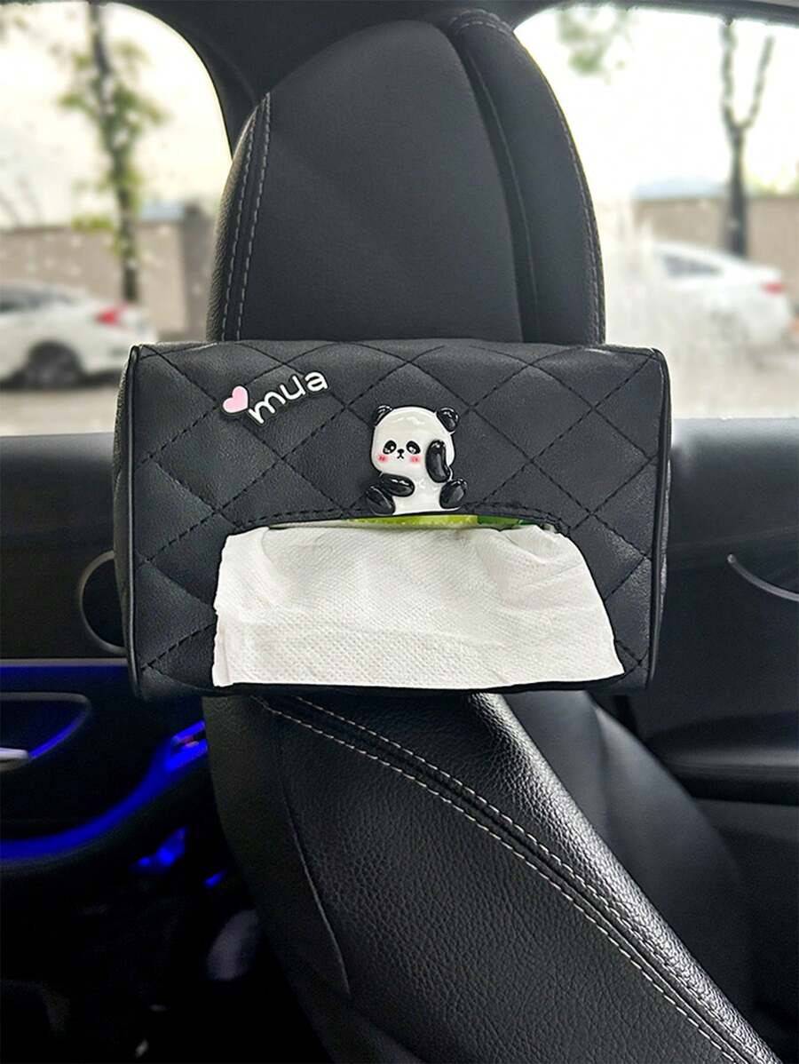 1个汽车真皮抽屉盒，汽车遮阳板扶手盒，纸巾盒 - 均碼 - 查看 1