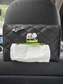 1个汽车真皮抽屉盒，汽车遮阳板扶手盒，纸巾盒 - 均碼 - 查看 9