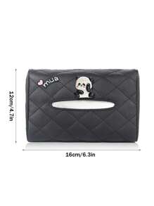 1个汽车真皮抽屉盒，汽车遮阳板扶手盒，纸巾盒 - 均碼 - 查看 6