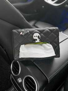 1个汽车真皮抽屉盒，汽车遮阳板扶手盒，纸巾盒 - 均碼 - 查看 2