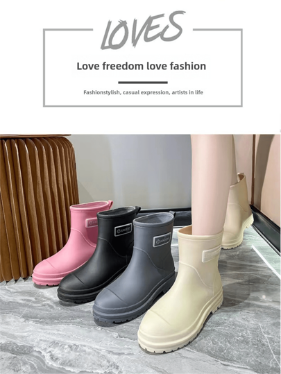 1 双新款雨鞋，防滑耐磨橡胶雨靴，短筒男女成人防水鞋，时尚厨房靴，夏季降温，沙滩，旅行保暖，闺蜜节，宠物，狂欢节，春夏精选，伴娘礼物，房间，卧室装饰，沙滩，旅行，男士，女士，海滩度假，夏季，假期，假日，旅行必备，外出上衣，家居用品